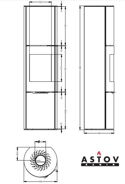 Астов R1 XXXL с радиусным стеклом чертёж схема