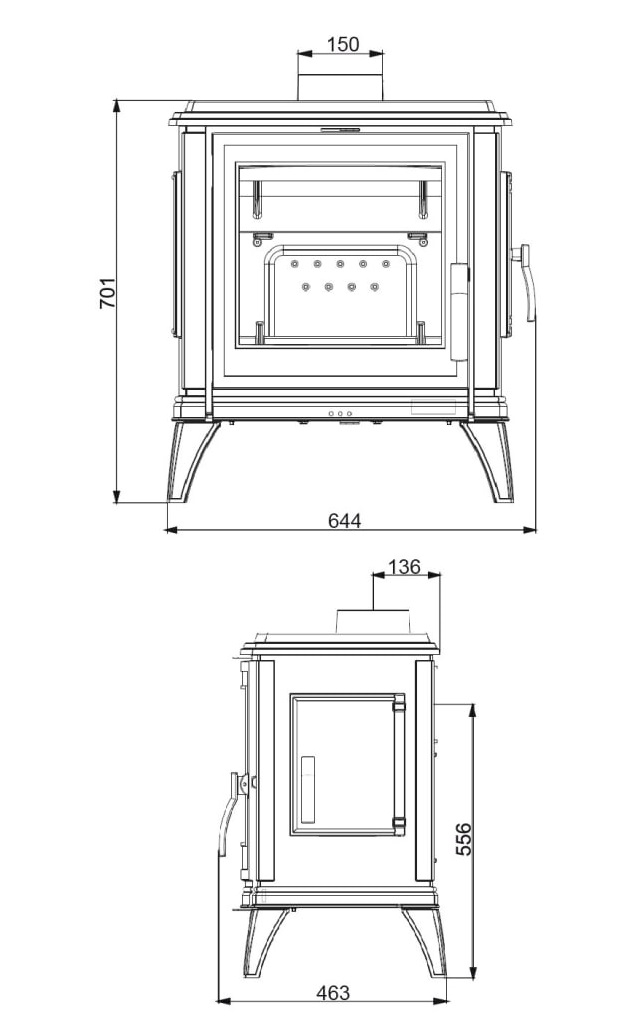 Печь Эверест S10 чертёж