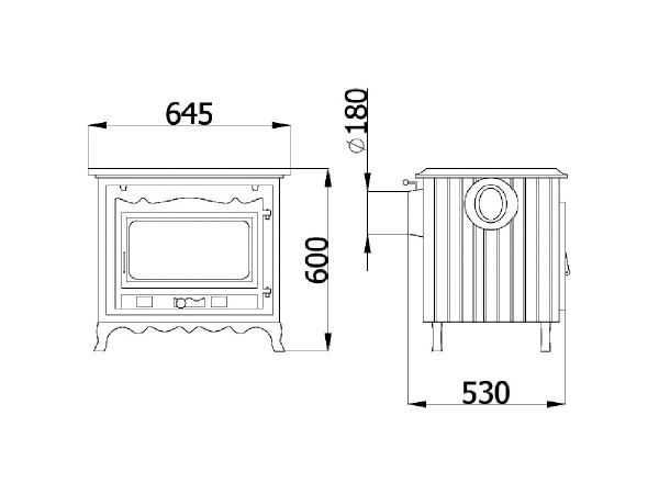 KAWMET P 2 размеры печи