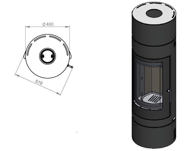 Печь EMBER София 552 XL чертёж 2